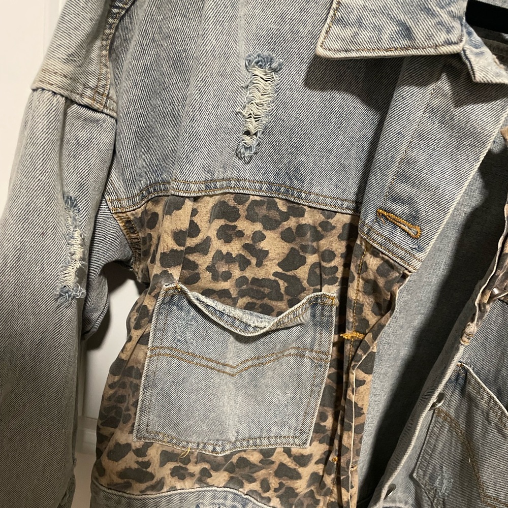 Two tones Jean jacket - Picture 2 of 4